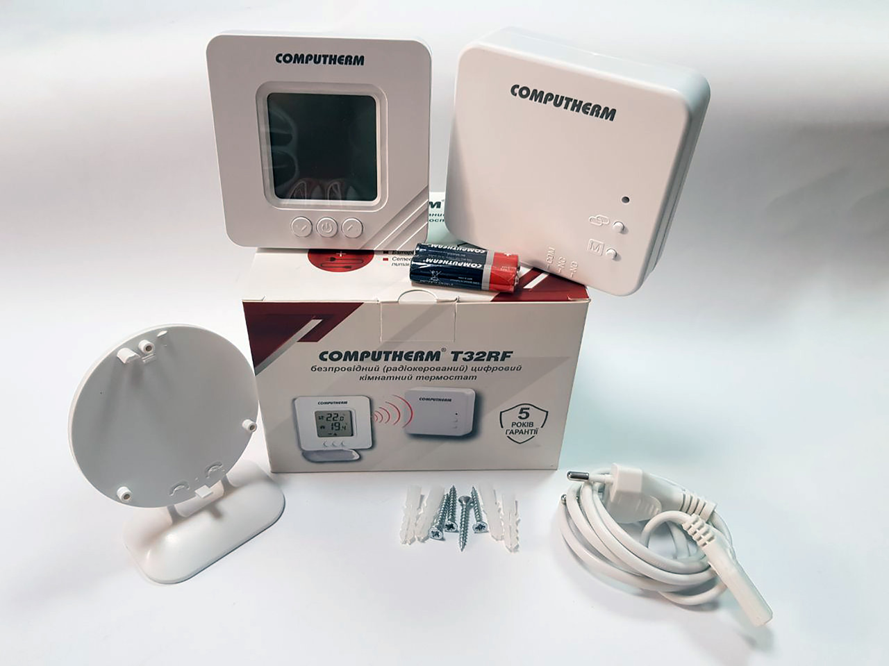 Бездротовий цифровий кімнатний термостат Сomputherm T32RF, фото 1