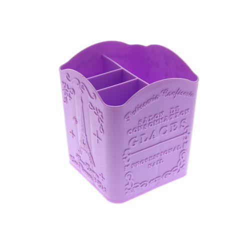 Органайзер для кистей и пилочек фиолетовый "Квадрат" - фото 1 - id-p1701955071
