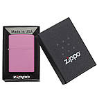 Zippo Classic Matte Pink 238 запальничка тонка матова рожева, фото 5