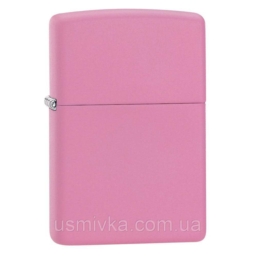 Zippo Classic Matte Pink 238 запальничка тонка матова рожева, фото 1
