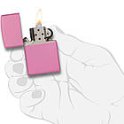 Zippo Classic Matte Pink 238 запальничка тонка матова рожева, фото 4