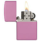 Zippo Classic Matte Pink 238 запальничка тонка матова рожева, фото 3