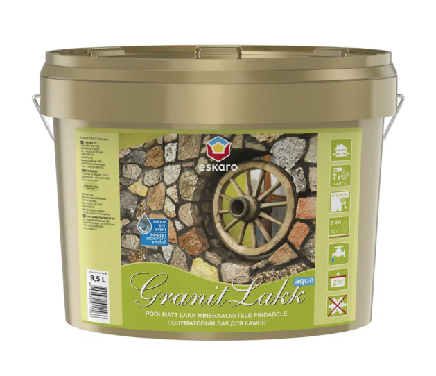 Лак акриловий ESKARO GRANIT LAKK AQUA для каменю 0.95 л.