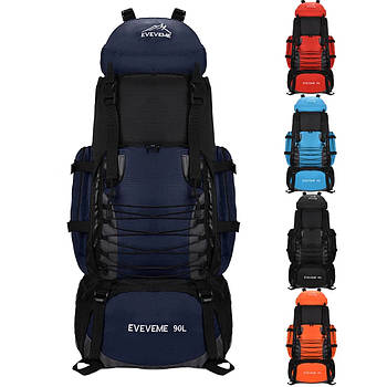 Туристичний рюкзак на 90 л S1907 (80x25x36 см) Синій/Великий рюкзак для подорожей Унісекс