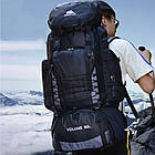 Туристичний рюкзак на 90 л S1907 (80x25x36 см) Чорний/Великий рюкзак для подорожей Унісекс, фото 3