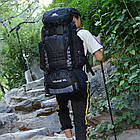 Туристичний рюкзак на 90 л S1907 (80x25x36 см) Чорний/Великий рюкзак для подорожей Унісекс, фото 6