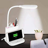 Настільна лампа USB з тримачем для телефона multifunctional DESK LAMP — 1200Mah вбудований акумулятор, фото 4