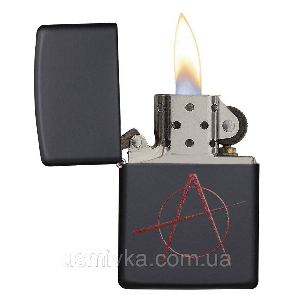 Zippo Anarchy Symbol 20842, зажигалка zippo Символ анархии - фото 2 - id-p1701934380