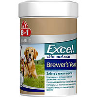 Вітаміни ласощі пивні дріжджі для котів і собак Ексель 8in1 Excel Brewers Yeast 140 таб. (для шкіри та шерсті