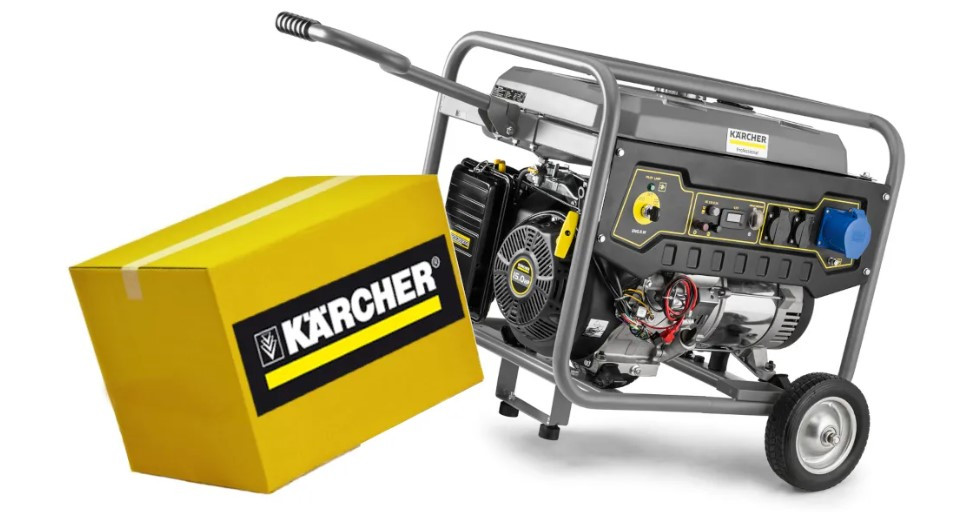 Бензиновий генератор 5.5 кВт Karcher з електростартером Генератор 5500 Вт Керхер генератор для дому KARCHER