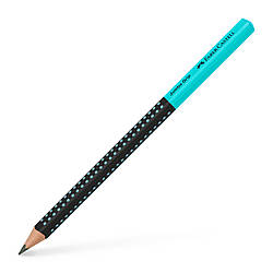 Олівець чорнографітний потовщений Faber-Castell Jumbo Grip 2001, корпус бірюзовий + чорний, 511912