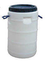 Бочка пластикова харчова Біла 60 л Висока пластикова бочка Харчова бочка для рідин
