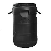 Бочка пластикова технічна Чорна 40 л Бочка технічна для дизельного пального
