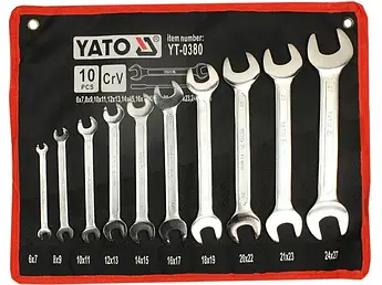 Набір комбінованих ключів 10 шт. YATO YT-0380