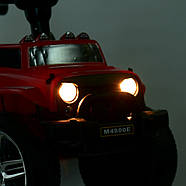 Дитячий електромобіль Джип Каталка толокар BAMBI Racer M 4800E-1 Білий з батьківською ручкою, фото 8