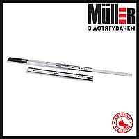 Направляючі телескопічні L=400мм Muller (h=45мм) повного висування з дотягувачем