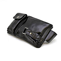 Кожаная сумка на пояс, бананка GA-8135-3md, черная, бренд Tarwa