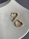 Сережки серце xuping золото, сережки сердечка медичний сплав, фото 3