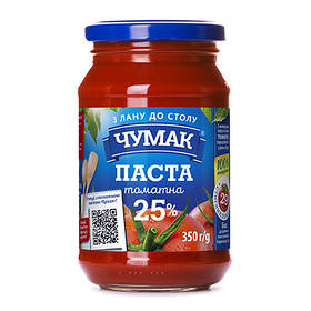 Томатна паста 25% 300 г ТМ Чумак