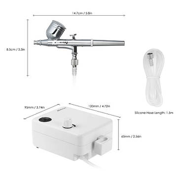 Аерограф для розпису нігтів Mini Air Compressor