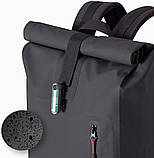 Водонепроникний Рюкзак buuba 20L A-Lab Model A Waterproof Backpack Rolltop чорний, фото 9