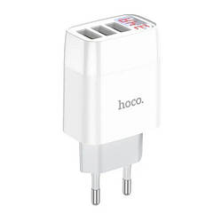 Зарядний пристрій Usb HOCO Easy charge digital display charger C93A, 3.4A білий