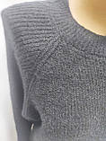 Кофта жіноча тепла Стильний жіночий джемпер Теплий в'язаний жіночий светр оверсайз, фото 3