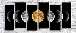 Картина модульна HolstArt Місяць 64x150 см 6 модулів арт.HAV-022