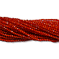 Намистини Шпінель Котяче око огранювання кругле 2 мм Ø 0,5 мм 200 шт. нитка 37 см Червоний 8К, фото 2