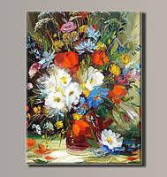 Картина (не раскраска) HolstArt Цветы в вазе 54x70,5см арт.HAS-180