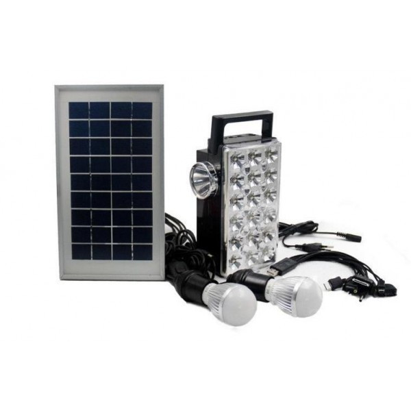 Система автономного освітлення з вбудованою сонячною панеллю Yajia YJ-1900 Solar аварійна LED лампа з акумулятором