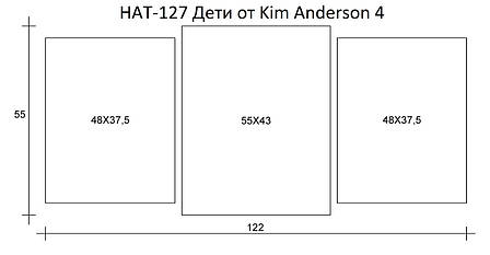 Картина модульна HolstArt Діти від Kim Anderson 55x122 см 3 модулі арт.HAT-127, фото 2