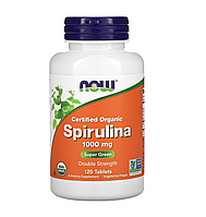 Organic Spirulina 1000 мг - 120 таблеток - NOW Foods (Органическая Спирулина Нау Фудс)