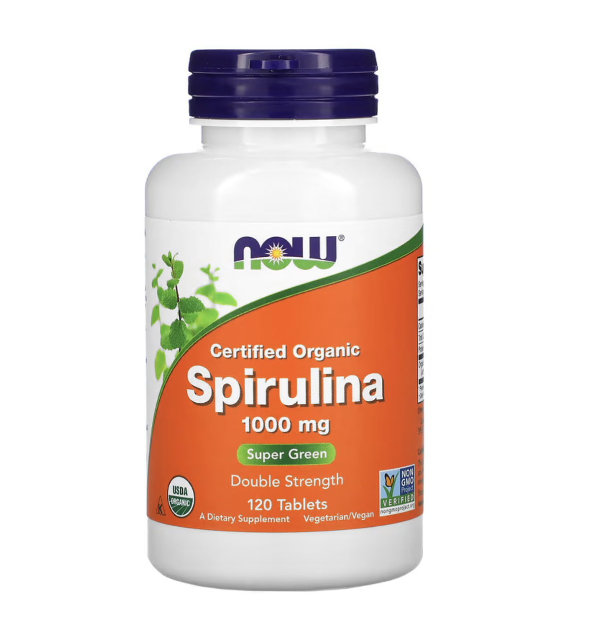 Organic Spirulina 1000 мг - 120 таблеток - NOW Foods (Органічна Спіруліна Нау Фудс)