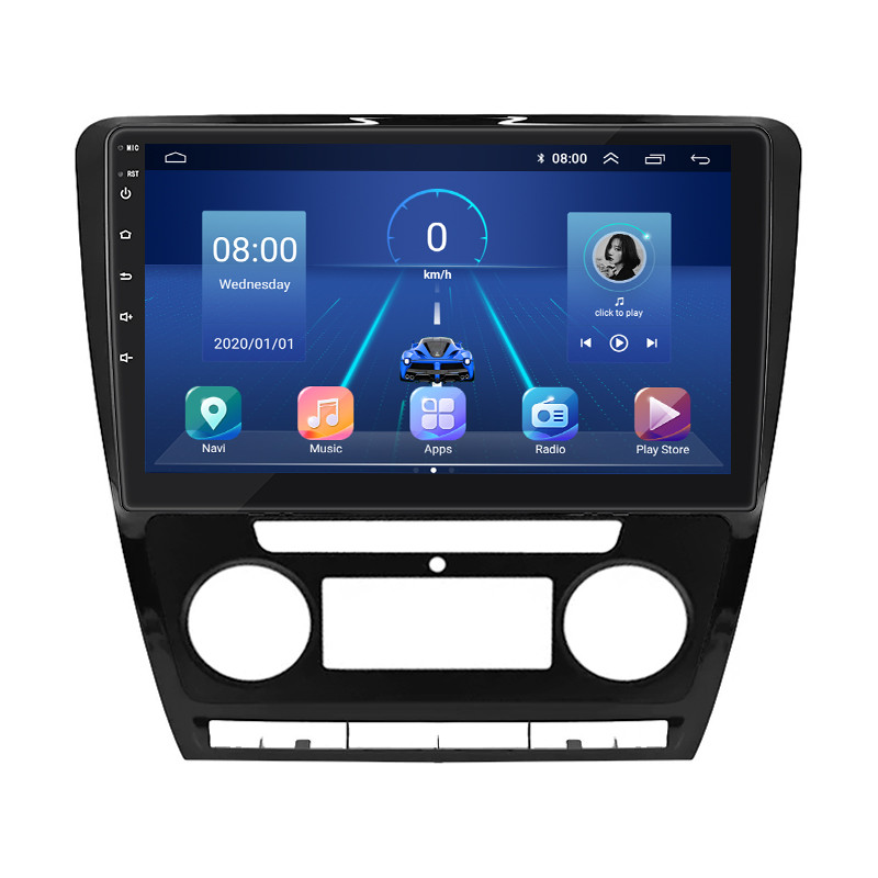 Штатна магнітола 10" Lesko для Skoda Octavia II (A5) 2004-2009 6/128Gb 4G Wi-Fi GPS Top Шкода