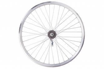 Колесо задн. VLT 24" AL 36H двост. чорн.; Втулка черв. SHUNFENG SF-CT01 на гайках