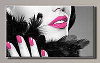 Картина (не раскраска) HolstArt Fashion lips 55x32,5см арт.HAS-266