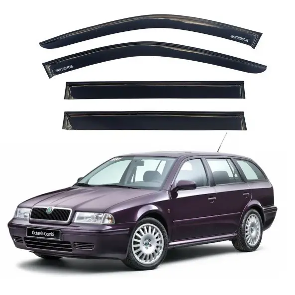 Дефлектори вікон вітровики Skoda Octavia Tour УНІВЕРСАЛ 1997-2011 Скотч 3M VIP Tuning VT 52