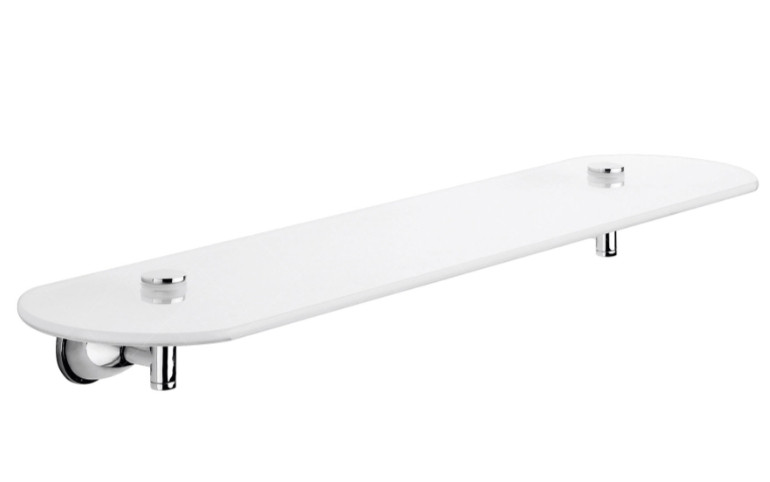 Скляна поличка у ванну GE19-13 55см Хром скло, фото 1