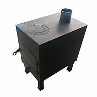 Буржуйка дровяная печка отопительная с возможностью готовить на поверхности, сталь 3 мм