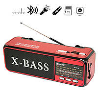 Портативный радиоприемник FM "Golon" RX-BT22 Красный, блютуз колонка с USB/TF и фонариком (NS)