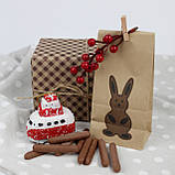 Упаковка для шоколадних фігурок 95*65*190 мм Крафт пакет для шоколадних сувенірів, фото 2