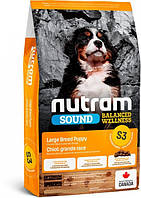 Nutram (Нутрам) S3 Sound Balanced Large Breed Puppy Chiken сухой корм для щенков крупных пород 20 кг