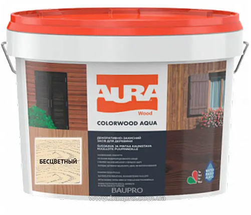 Лазур - лак алкидно акриловий AURA COLORWOOD AQUA для деревини 2.7л, фото 1