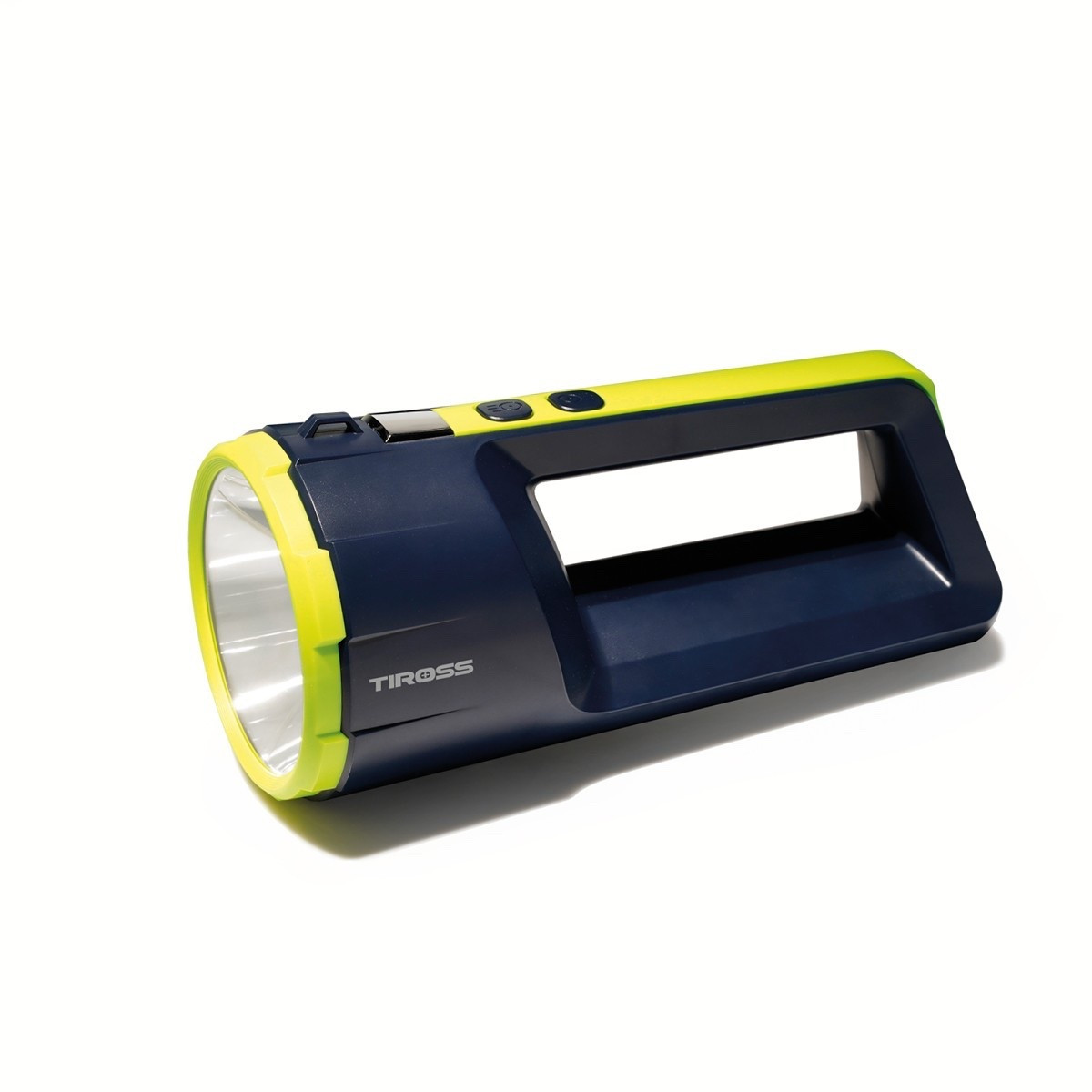 Ліхтар акумуляторний з ручкою Tiross TS1858 (дальність 200 м, USB заряджання)