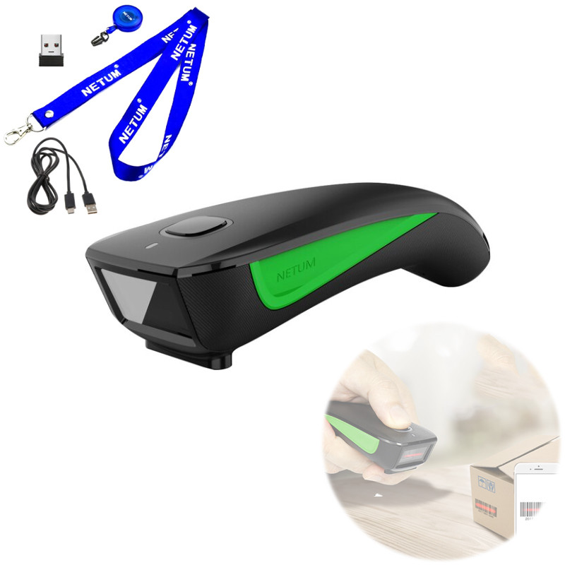 Сканер штрихкодів бездротовий USB Bluetooth міні, Netum C7401D, фото 1