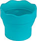 Склянка для води складна Faber-Castell Water cup Clic&Go turquoise, колір бірюзовий, 181580, фото 3