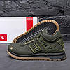 Чоловічі зимові шкіряні черевики, кросівки (натуральна шкіра) хакі на хутрі, чоловіче взуття на зиму, розмір 40 41 42 43 44 45, фото 3