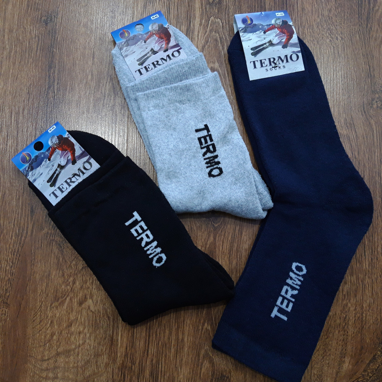 Чоловічі махрові шкарпетки "TERMO Socks" 41-45 / 12 пар