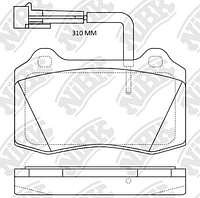 NIBK PN0202W Колодки гальмівні Jeep, Jaguar, Tesla, Volvo, Chrysler, Citroen, Alfa